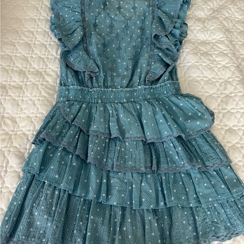Loveshack Fancy Corelli Ruffle Mini Dress - Picture 2 of 3